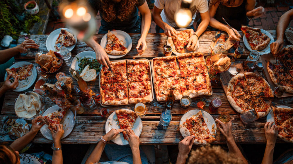Pizza till fest och bjudningar