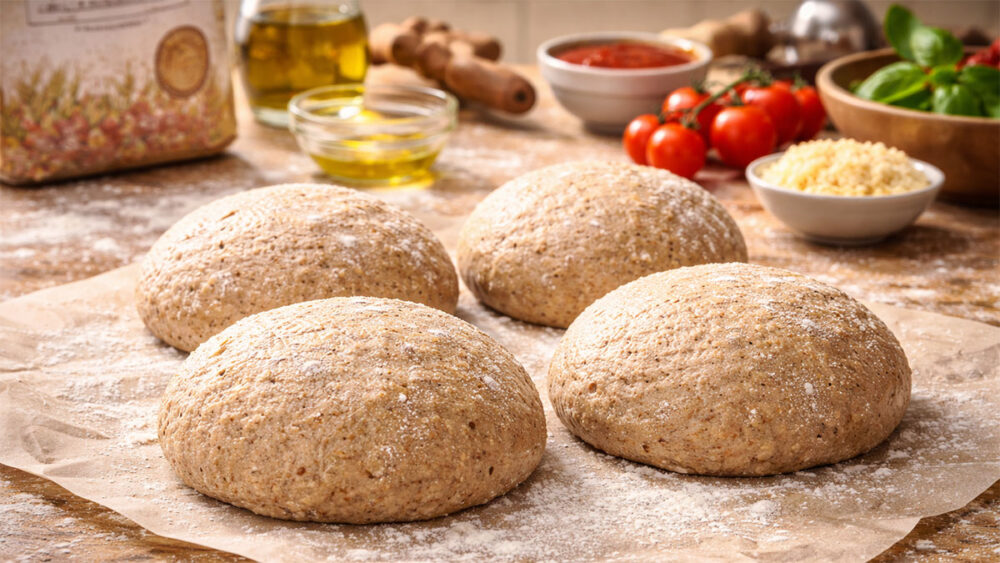 fullkornspizza, fullkornspizzadeg, fullkornspizzabotten, baka pizza med fullkorn