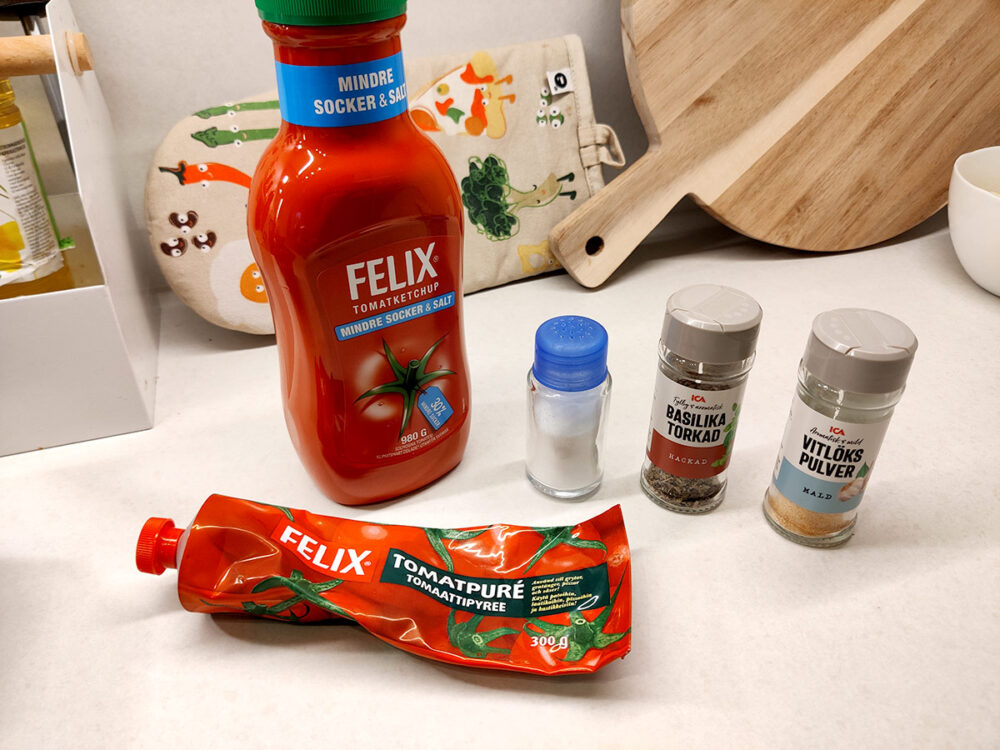 Ketchup till pizzasås?