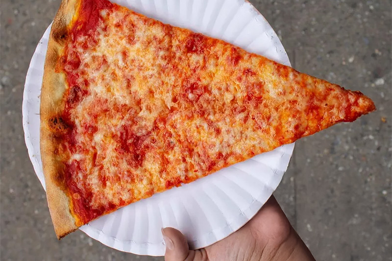 New York Style pizza, tunnare slice